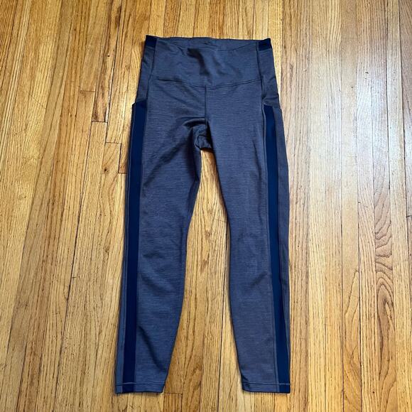 Athleta Leggins Womens Small Ultimate Stash Pocket 7/8 Tight Blue Purple - Picture 1 of 10